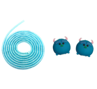 محافظ کابل شارژ و هندزفری مدل Cute Manster99 بسته سه عددی